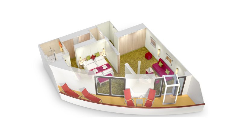 Deluxe-Suite mit privatem Sonnendeck - AIDAmar Übersicht Mini